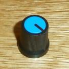 Potenziometer-Knopf für geriffelte 6 mm- Achse ( sw / bl )